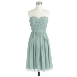 Light green JCrew Strapless Cocktail dress